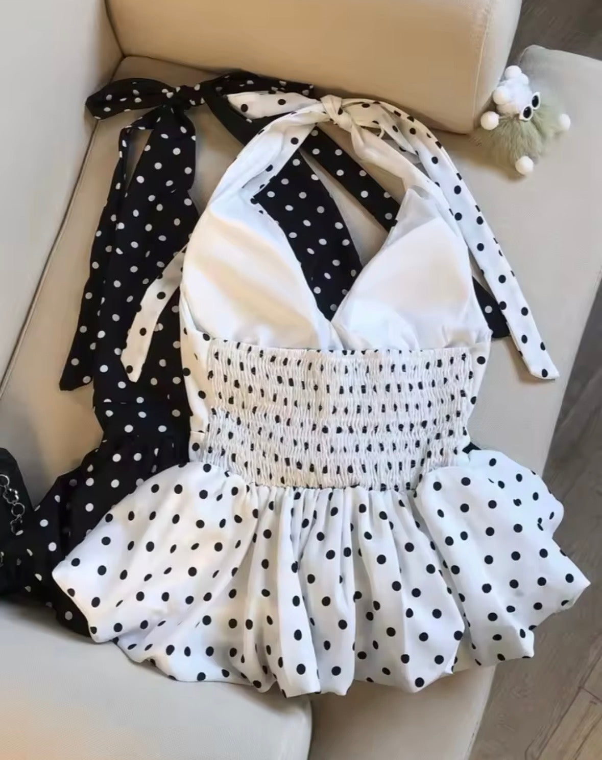 Luna polka dots top