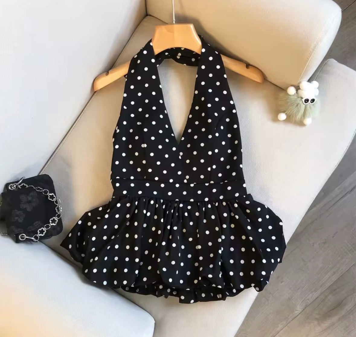 Luna polka dots top